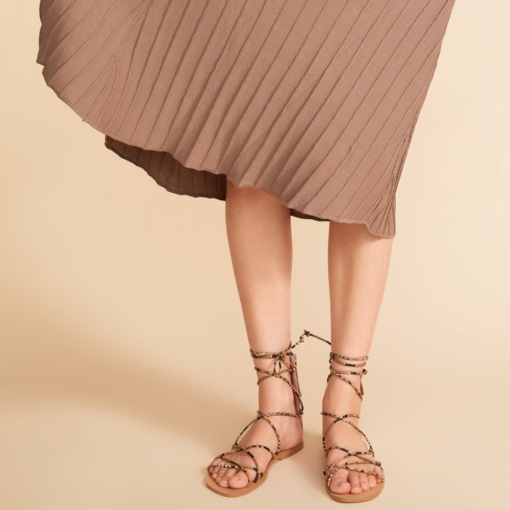 LAST THREE • NWT • Zara • Low Heeled Animal Print Slide Sandals